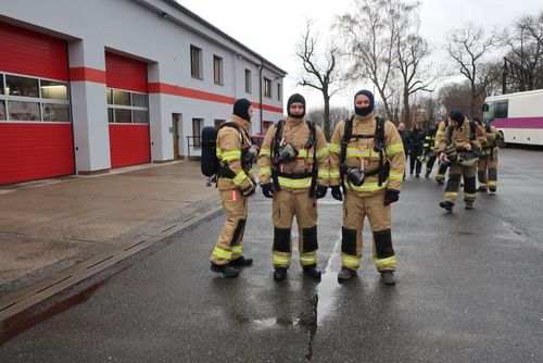 obrázek:Personál věznice cvičil požární zásahy